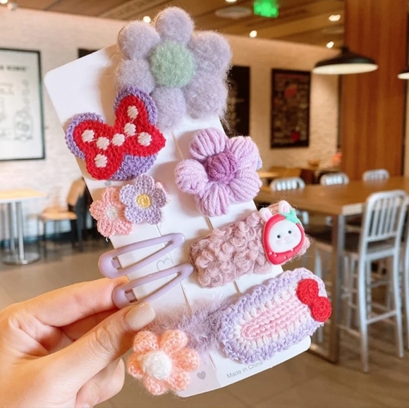 Girls Cute Purple Flower 9-Piece‎ Set NEW - Picture 1 of 1